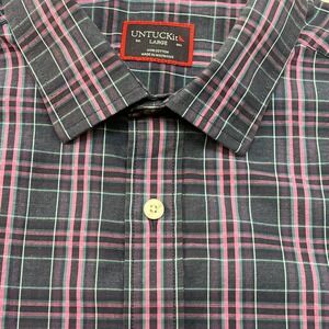 UNTUCKit Sarrassa Plaid‎ Button Down Long Sleeve Shirt - Men's Large Work Casual